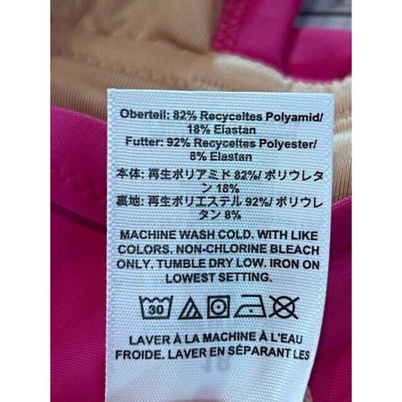 J.Crew Womens Ruched Ruffle One Piece Swimsuit Beach Fuchsia Pink Size 18 NWT - Picture 5 of 7